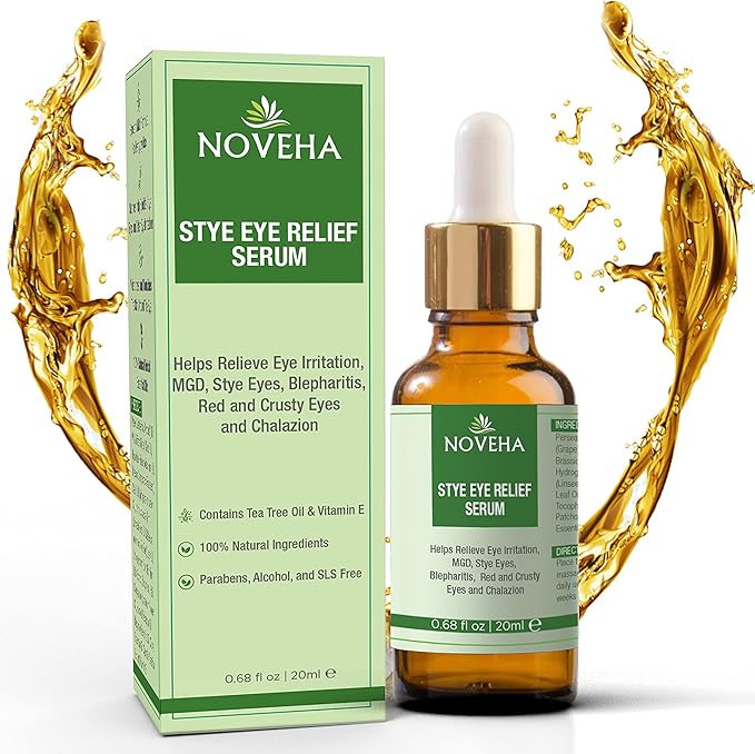 NOVEHA Stye Relief Serum | for Blepharitis Management, Eyelid Bumps (20 ml)