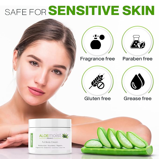 Organic Aloe Vera Lotion - Face & Body Moisturizing Cream with Natural Aloe Vera, Vitamin E Oil, Vitamin C, Retinol Cream, Shea Butter – Anti Aging Face Moisturizer for Women, Dry Skin (8 oz - 2pk)