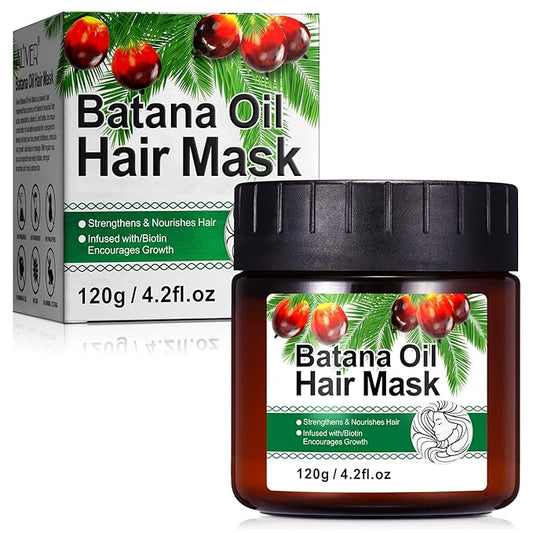 Batana Oil Hair Mask (4.2 Fl Oz) - Deep Conditioning Treatment for Strengthening, Nourishing & Repairing Dry, Damaged & Frizzy Hair of All Types