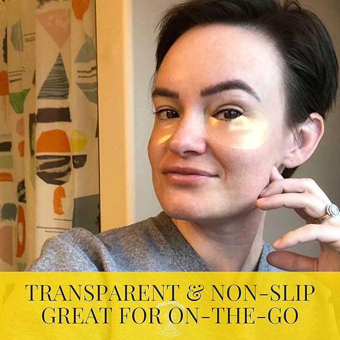 Doppeltree All Natural Caffeine Under Eye Patches & Hydrogel Masks (60 Pads) - Anti Aging Treatment for Crow Feet, Puffiness, Wrinkles, Dark Circles- Formulated in San Francisco