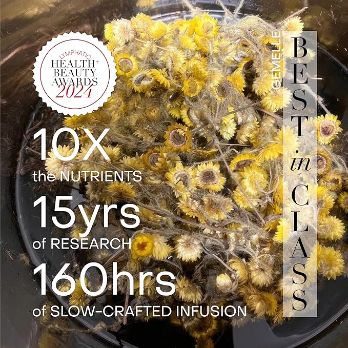 GEMELLE Lymphatic Gua Sha Face Oil | 6x Award Winner | Detox, Plump, Balance, Hydrate | High-Altitude Rosehip, Centella Asiatica & More! | Organic, Natural, Clean Beauty | Starter, Travel 15ml