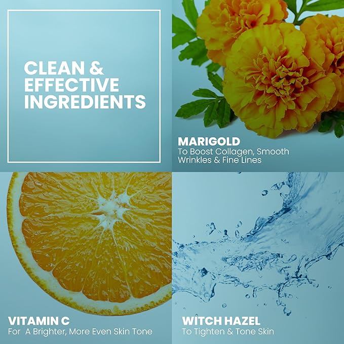 Eva Naturals Hydrate and Brighten Skincare Bundle - Includes Hyaluronic Acid Serum and 20% Vitamin C Serum - Restores Lost Moisture, Plumps Skin while Toning and Smoothing the Complexion