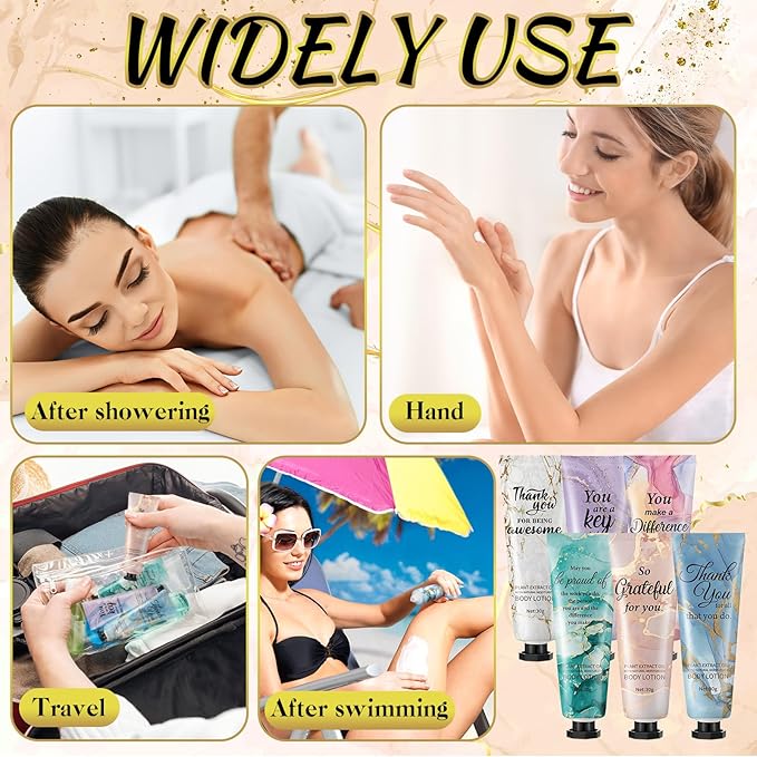 24pcs Mini Body Lotion Bulk Employee Appreciation Gifts in Bulk Mother's Day Travel Size Body Lotion Thank You Inspirational Gifts for Coworker Employees Team Women Moisturizing Staff