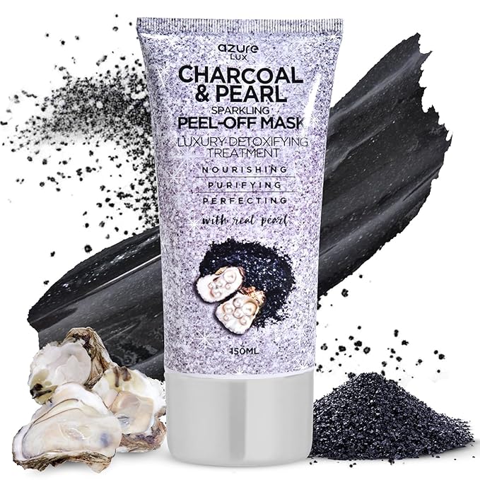 Azure Sparkling Peel-Off Masks Bundle - Rose Gold Hydrating Peel-Off Mask - 24K Gold Firming Peel-Off Mask - Charcoal & Pearl Anti Aging Peel-Off Mask - Each (150mL / 5.07 fl.oz.)