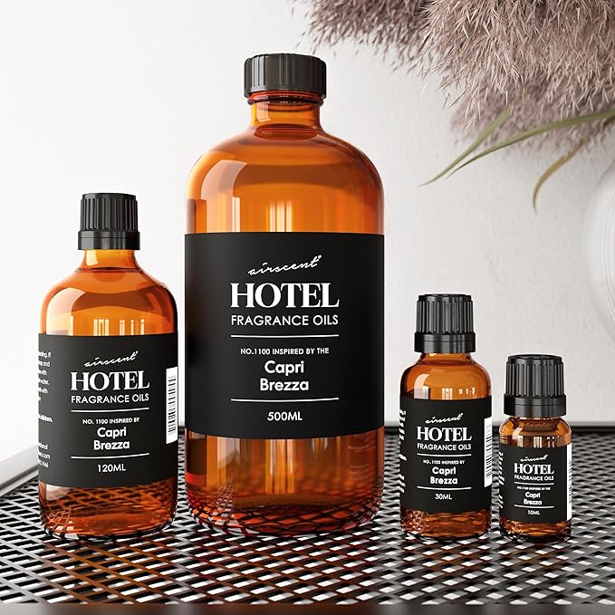 AirScent Capri Brezza Diffuser Oil - Volcano-Inspired Premium Fragrance Oil No. 1100 for Ultrasonic and Waterless Diffusers and Crafting - 30 ml, 1 fl oz Glass Bottle with Dropper