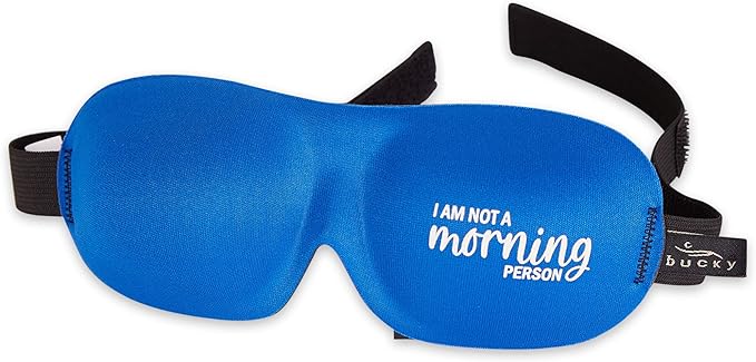 Bucky Ultralight Collection, Contoured Travel and Sleep Eye Mask, Not a Morning Person, One Size