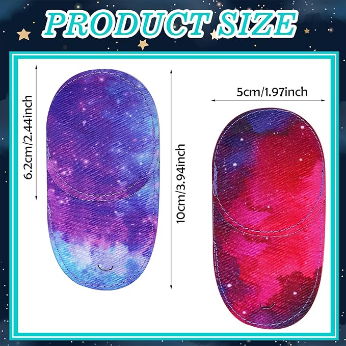 Newcotte 12 Pcs Eye Patch for Kids Toddler Reusable Adjustable Girls Boys Eyepatch for Glasses Left or Right Eye Patch, Assorted Patterns(Starry Sky)