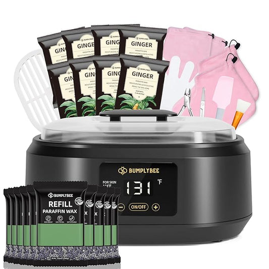 Paraffin Wax Machine for Hand and Feet - 3500ml Hot Wax Hand Wax Machine with 18 Pcs Paraffin Bath Wax, Foot Wax Paraffin Foot Care Kit, Hand Wax Machine, Smooth and Moisturize Hands