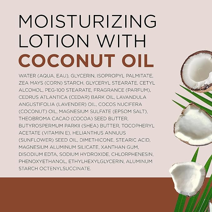 Dr Teal's Body Lotion, Coconut Oil & Essential Oils, 18 fl oz (Pack of 3)