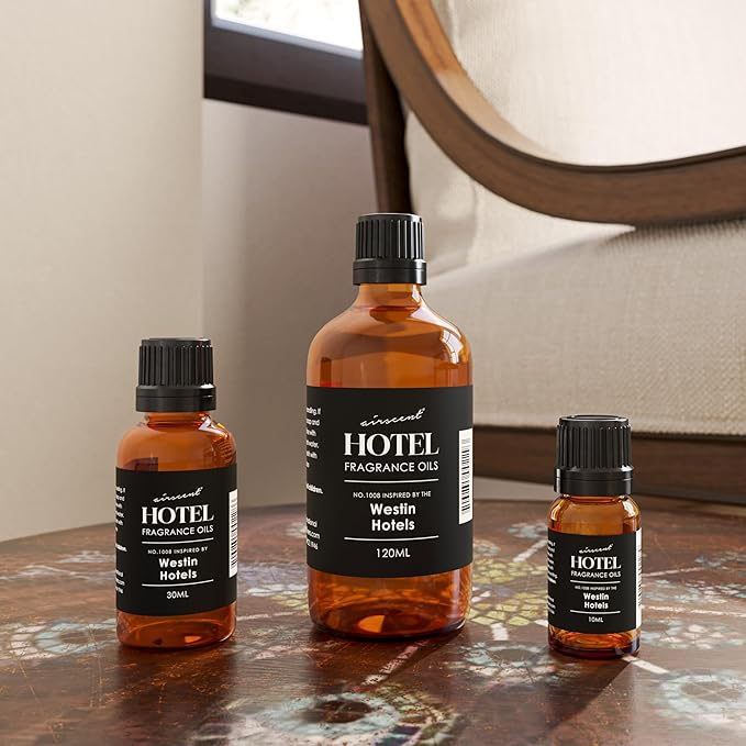 AirScent Hotel Diffuser Oil Inspired by The Westin Hotel Scent - Premium Fragrance Oil No. 1008 for Ultrasonic and Waterless Diffusers and Crafting - 500 mL, 16.9 fl oz Glass Bottle