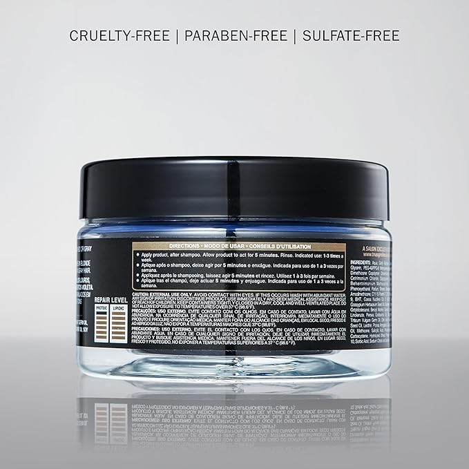 TRUSS Purple Hair Mask & Blonde Toner - Deep Conditioning Hair Treatment for Blonde, Bleached or Gray Strands - Neutralizes Orange & Yellow Tones - Restores Strength, Elasticity & Shine (6.35 oz)