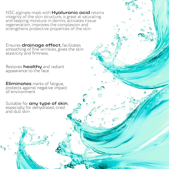 Name Skin Care Alginate Powder Face Mask with Hyaluronic Acid - 2.2lb, 40 Applications - Peel Off Korean Beauty Natural Fascial Skincare - Hydrating Moisturizing Exfoliating Brightening Peeling Kit