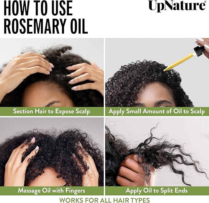 UpNature Rosemary Oil - 100% Pure Rosemary Essential Oil for Hair Growth, 2oz