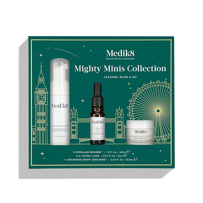 Medik8 Mighty Mini's Collection, 3 pc Travel-Sized Skincare Set