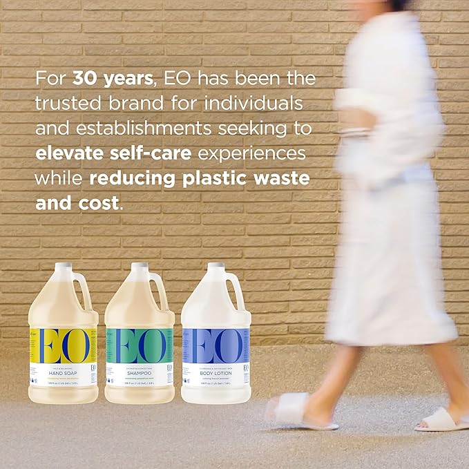 EO Body Lotion Refill, 1 Gallon, Grapefruit and Mint, Organic Plant-Based, Botanical Extracts, Vitamin E with Pure Essential Oils