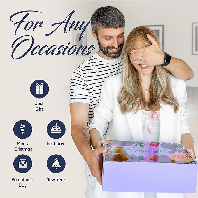 16 pcs Luxury Relaxing Spa Gift Basket Set - Perfect for all occasions such as Birthdays, Christmas, Get Well, Thank You, Bridal Shower, Gifts for Women & Men. Includes Bath Bombs (16 pcs, Royal Blue)