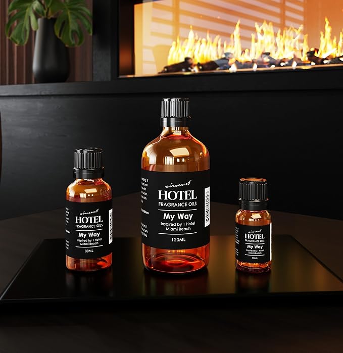 AirScent My Way Diffuser Oil Inspired by The 1 Hotel Miami Scent - Premium My Way Fragrance Oil for Ultrasonic and Waterless Diffusers and Crafting - 120 mL, 4 fl oz Glass Dropper Bottle