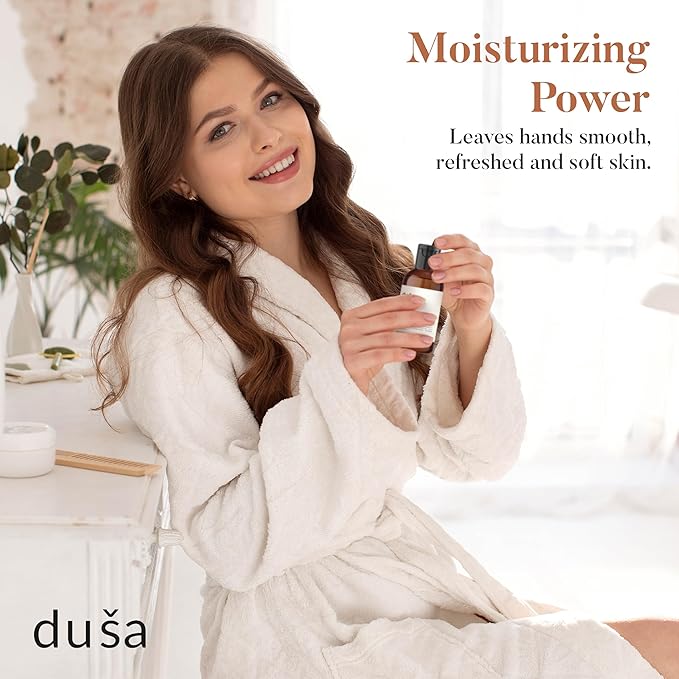 Dusa Grapefruit Gift Set: Room Spray Grapefruit Fragrance (2 oz), Premium Hydrating Hand Cream (2 oz), Soothing Hand Soap & Toile de Jouy Makeup Pouch – Ideal Luxurious Gift for Mothers Day