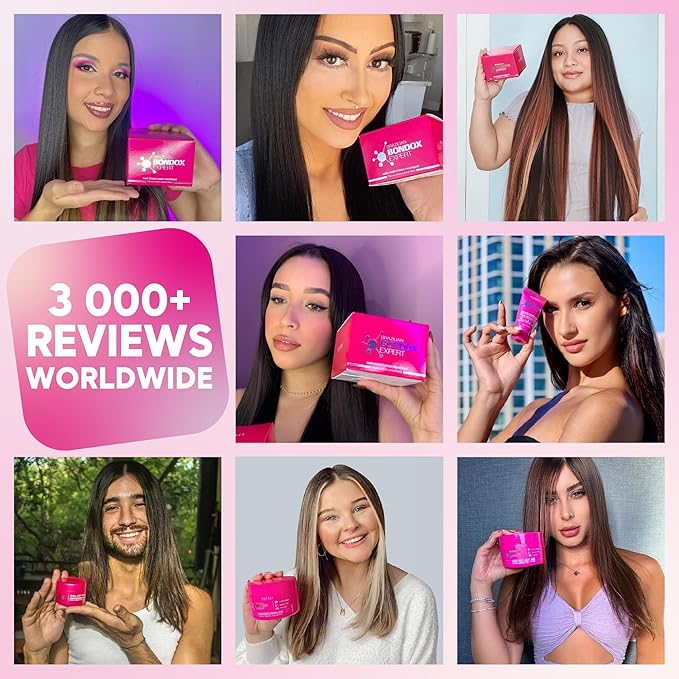 HAIR MASK FOR DAMAGED HAIR BRAZILIAN BONDOX TREATMENT 1.06 oz Thermal Activated Mask for Dry Frizzy Hair | Formaldehyde Free | Results for up to 1-3 months | prunus oil | seaweed collagen