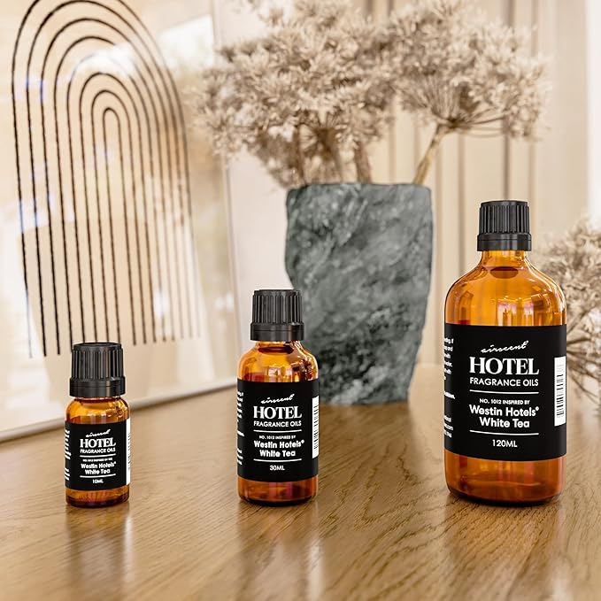 AirScent Hotel Diffuser Oil Inspired by The Westin White Tea Hotel Scent - Premium Fragrance Oil No. 1012 for Ultrasonic and Waterless Diffusers and Crafting - 500 mL, 16.9 fl oz Glass Bottle