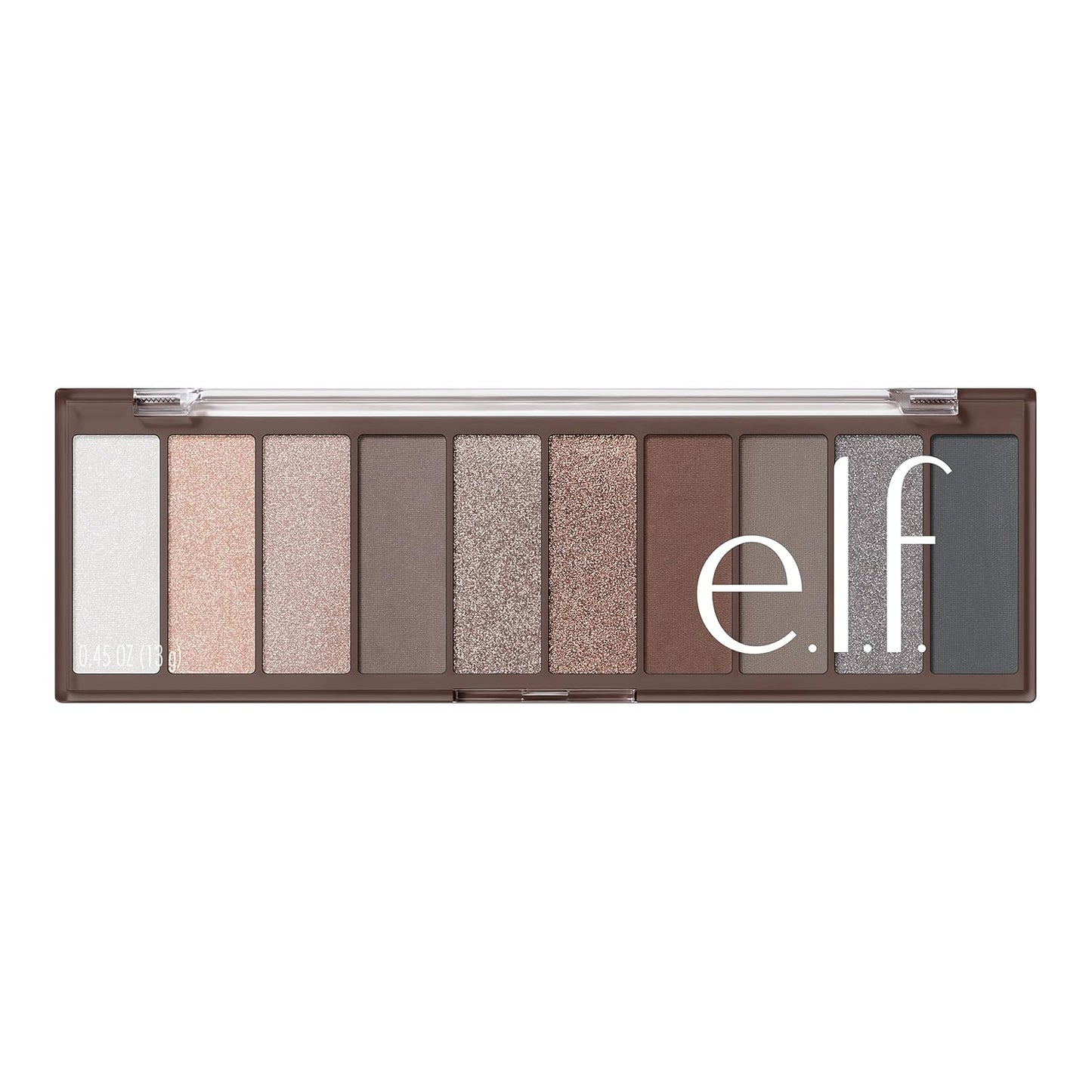 e.l.f. Perfect 10 Eyeshadow Palette, Ten Ultra-pigmented Nude Shades, Blendable Formula, Vegan & Cruelty-free, Everyday Smoky (Packaging May Vary)