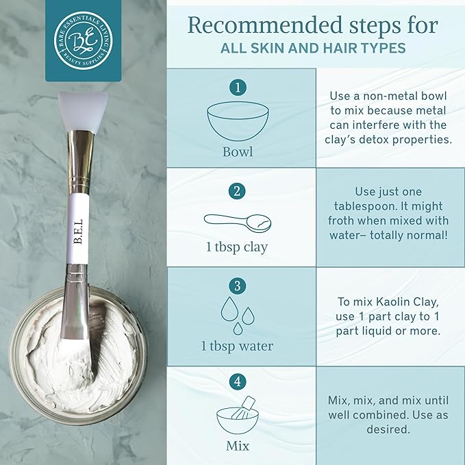 Bare Essentials Living - White Kaolin Clay Powder (5 lb) 100% Natural White Powdered Clay for Seed Bombs, White Clay Mask, DIY Spa, Soap, Bath Bomb, Deodorant, Can be Used as Kaolin Clay for Gardening