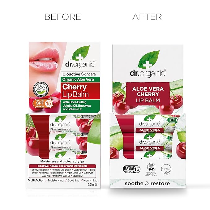 Organic Docotr Aloe Vera Cherry Lip Balm