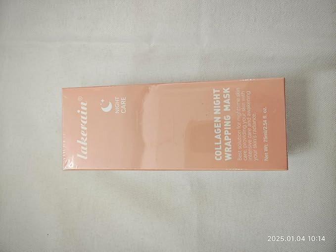 Collagen Night Wrapping Mask, Overnight Peel Off Facial Mask Pack, Reduces Sagging, Hydrates and Tightens Skin, Hydrolyzed Collagen For Glowing, 2.53 fl.oz