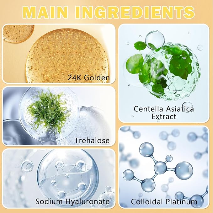 DAMUSI Gold Under Eye Patches for Puffy Eyes and Dark Circles,Moisturise 24k Gold Eye Mask for Dark Circles,Smooth Wrinkles Collagen Eye Patches,Reduce Eye Lines Eye Care（30 Pairs）