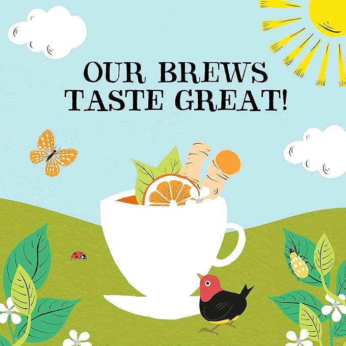 Clipper Tea, Orange & Turmeric, Organic Tea with Licorice Root, Orange Peel and Hibiscus, Plant Based Herbal Tea, Caffeine Free British Tea, 1 Pack, 20 Unbleached Tea Bags