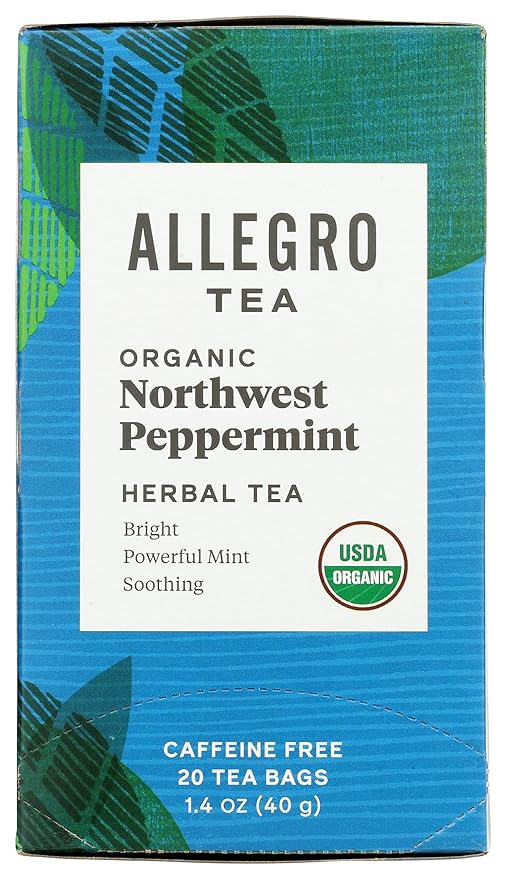 Allegro Tea, Organic Northwest Peppermint Tea Bags, 20 ct