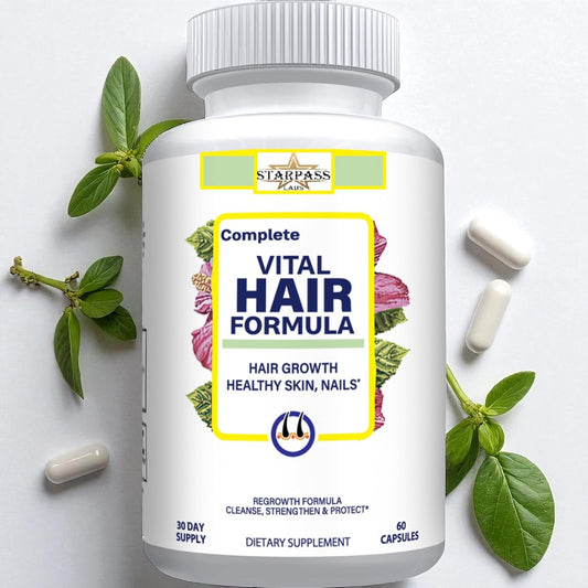 #1 Hair Formula Healthy Vitamins for Men & Women | Nutrients Needed for Hair Growth, Maintain Healthy Skin & Nails, Biotin & More 60 Capsules