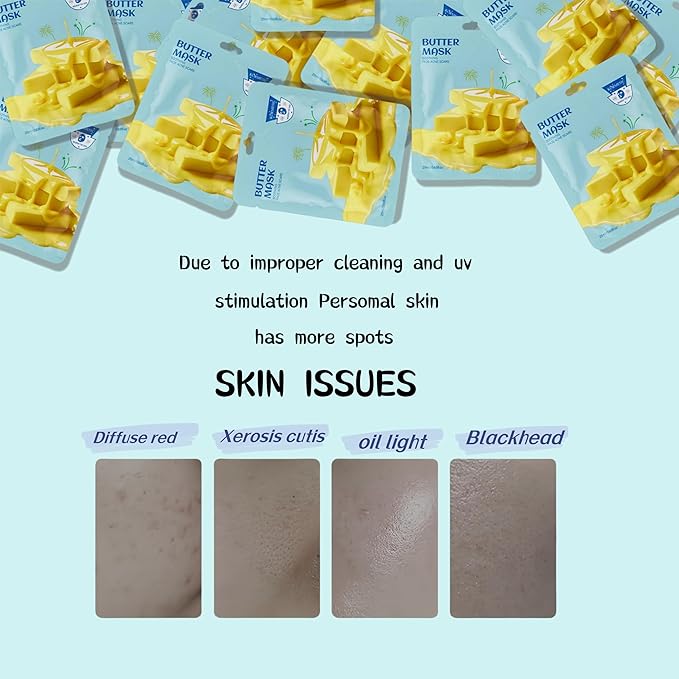 10-Piece Butter Moisturizing & Nourishing Mask Set - Essential Skincare for Men and Women (COLOR-5)