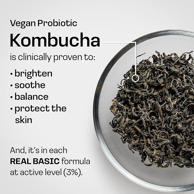 Skin Serum for Dark Spots with Arbutin, Hyaluronic Acid & Vegan Probiotic Kombucha 1 oz. - Arbutin Serum and Hyaluronic Acid Serum for Face