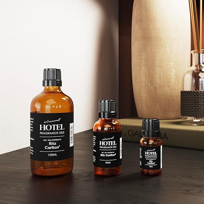 AirScent Hotel Diffuser Oil Inspired by The Ritz Carlton Hotel Scent - Premium Fragrance Oil No. 1014 for Ultrasonic and Waterless Diffusers and Crafting - 500 mL, 16.9 fl oz Glass Bottle