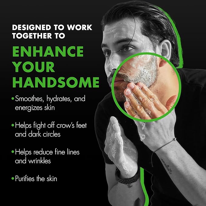 Tiege Hanley Men’s Skin Care Set, Rejuvenation Routine (System Level 5) – Face Wash, Scrub, Moisturizer, Eye Cream, Serum, Clay Mask, Retinol Stick & PM Moisturizer for Anti-aging