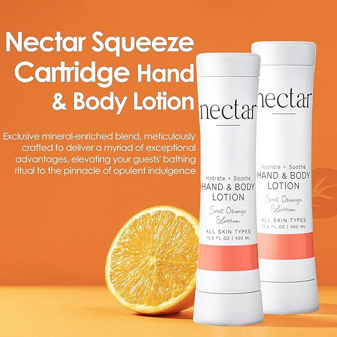 Nectar Squeeze Cartridge Hand and Body Lotion - Moisturizing Lotion in a Squeeze Bottle