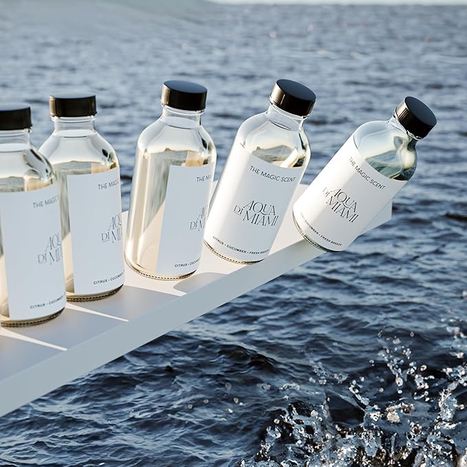 Aqua di Miami Oils for Diffuser - HVAC, Cold-Air, & Ultrasonic Diffuser Oil Inspired by The Ocean - Essential Oils for Diffusers Aromatherapy - 8.5 fl oz, 250 mL