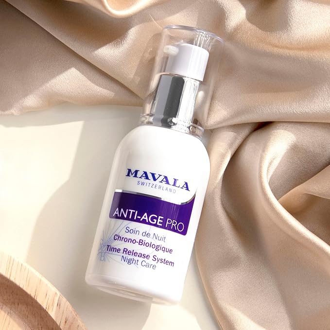 MAVALA Anti Age Pro Night Care | Anti-Aging Serum | Detox, Rejuvenate, and Correct Signs of Aging | Repair Wrinkles + Dark Spots | Vitamin C and Vitamin E | 1 oz.
