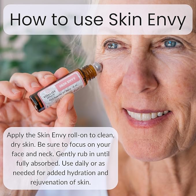 Vitality Extracts Skin Envy - Face Moisturizer Serum, Coconut Oil, Collagen, Vitamin E, Vegan, Frankincense Essential Care, Sandalwood Soothing, Clarifying, Skin Health