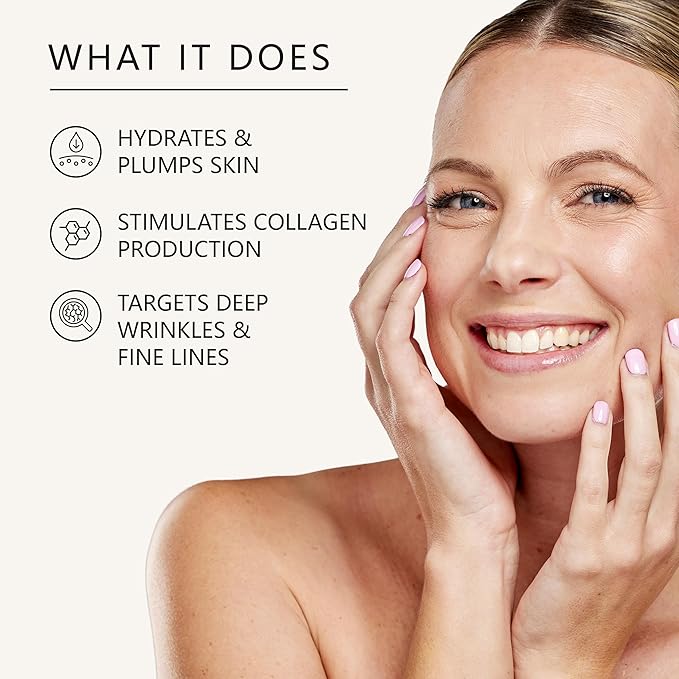 Asterwood Matrixyl 3000, Argireline Peptide, Vitamin C Cream - Triple Repair - with Hyaluronic Acid - Anti-Aging, Wrinkle Reducing, Hydrating - Fragrance-Free - 1.7 Fl Oz