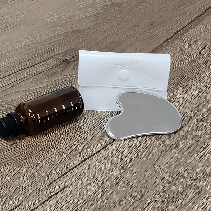 BYYDDIY Spherical Surface Stainless Steel Gua Sha Facial Tools, Metal Gua Sha for Face,Tighten Skin Massage, Guasha Beauty Tool for Body Eyes (W-s)