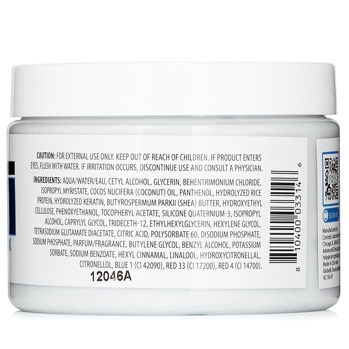 Advanced Clinicals Keratin Hair Mask Treatment, 12 Fl Oz - For Color Treated Hair, Detoxifying Keratin Conditioner To Strengthen Broken, Fortifying Hair Repair Mask With Shea Butter