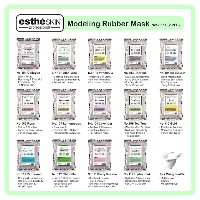 (2 pack) No.102 Aloe Vera Peel Off Type Modeling Rubber Mask Powder for Facial Skin Care Treatment, 35oz