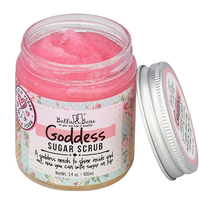 Bella & Bear Goddess Sugar Scrub - Travel Size - Vegan 3.4oz (Travel Size)