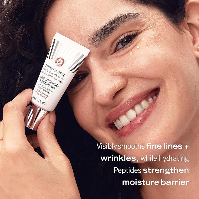 First Aid Beauty - Retinol Bundle: 0.3% Retinol Complex Serum with Peptides, 1 oz, & Retinol Eye Cream with Squalane + Ceramides, 0.5 oz, Improves Look of Lines & Wrinkles with Less Irritation, 2ct