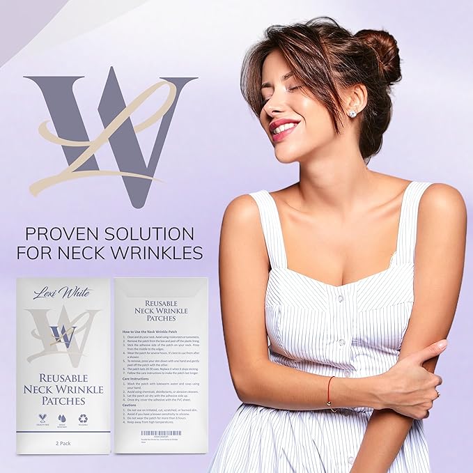 Reusable Neck Wrinkle Patches 2Pcs, Anti Wrinkle Patches, Face Tape for Wrinkles Overnight, Silicone Neck Patches, Silicone Wrinkle Patches for Neck Overnight, Silicone Patches for Wrinkles