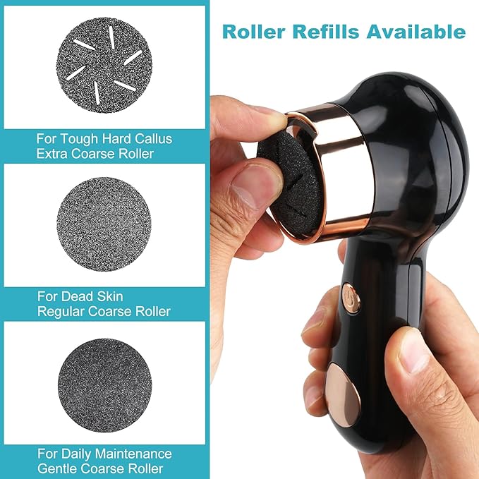 Electric Foot Callus Removers for Feet - Rechargeable Waterproof Portable Electronic Foot File Pedicure Tools for Cracked Heels Dead Skin