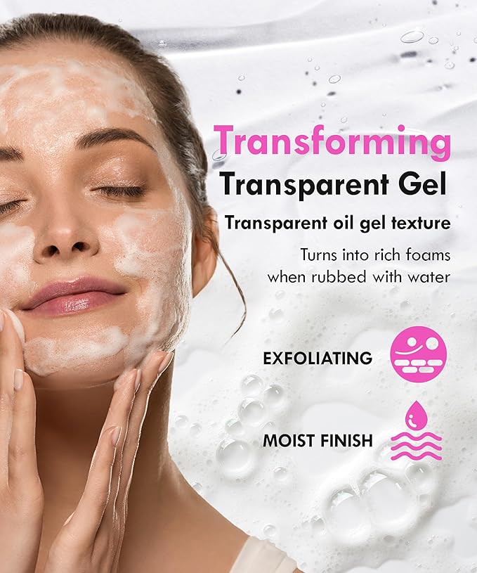 CELEFIT Double Effect Cleanser Oil to Foam - Korean Cleansing Oil Makeup Remover Foaming Facial Cleanser | Makeup Remover Oil to Foam Cleanser Face Wash for Women & Men | Korean Oil Cleanser (6.34oz)