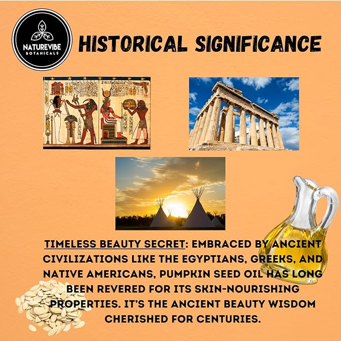 Naturevibe Botanicals Pumpkin Seed Oil 32 Ounces | 100% Pure and Natural | Great for Skin Care and Hair Care